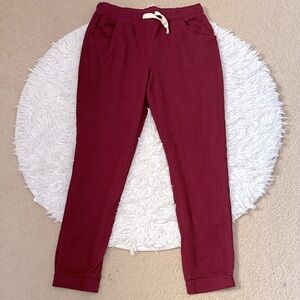 Cat & Jack Burgundy Waffle Knit  Draw String Joggers w/ pockets